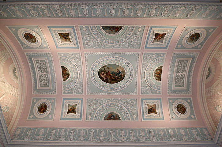 ceiling in the The library at Kenwood House