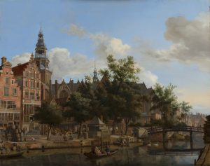 Jan van der Heyden, View of the Oudezijds Voorburgwal with the Oude Kerk in Amsterdam