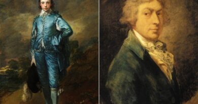 The Blue Boy was painted by Thomas Gainsborough (right) in 1770 IMAGE COPYRIGHT NATIONAL GALLERY/GETTY