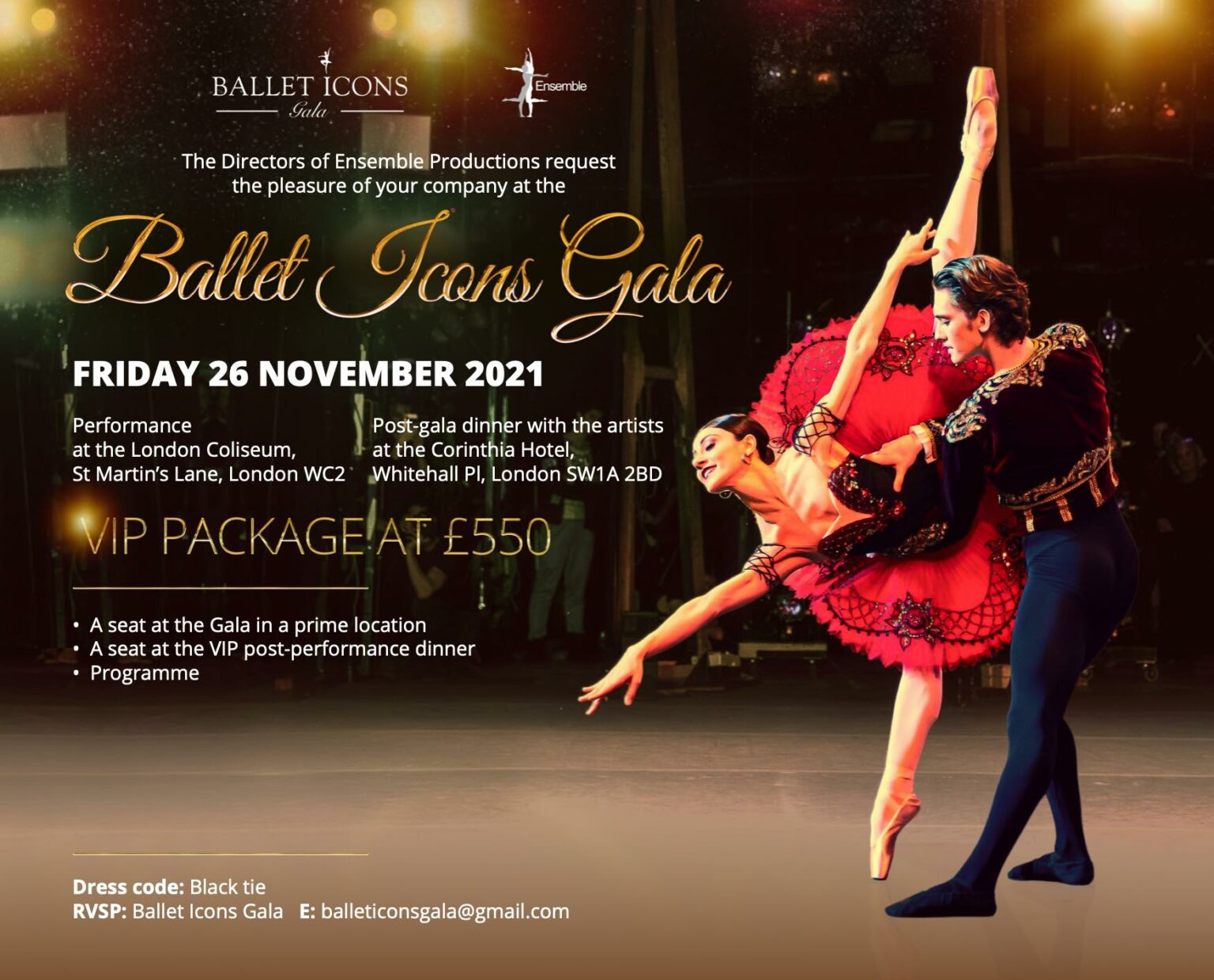 BALLET ICONS GALA 2021 VIP PACKAGE New Style
