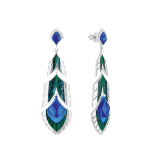 Lalique Paon Earrings
