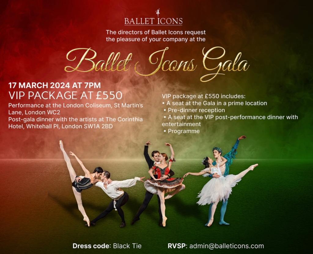 BALLET ICONS GALA 2023 – VIP PACKAGES