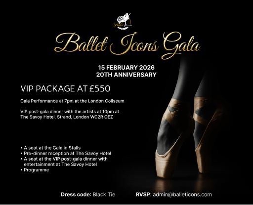 BALLET ICONS GALA 2026 – VIP PACKAGES